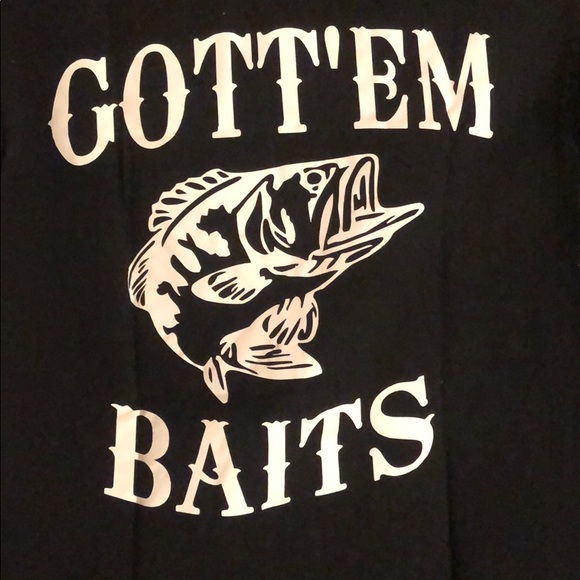 🍀 4 for $15! Gott’em Baits black shirt size small - Picture 5 of 13